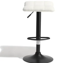Tabouret de bar rotatif 360° Majestik blanc