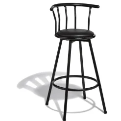 Tabouret de bar rotatif Bistrot noir