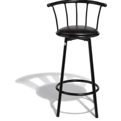 Tabouret de bar rotatif Bistrot noir