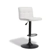 Tabouret de bar rotatif blanc King
