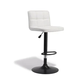 Tabouret de bar rotatif blanc King