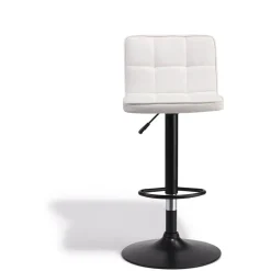 Tabouret de bar rotatif blanc King
