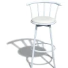 Tabouret de bar rotatif Bistrot blanc