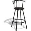 Tabouret de bar rotatif Bistrot noir x2