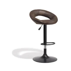 Tabouret de bar rotatif Luna marron