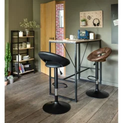 Tabouret de bar rotatif Luna marron