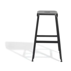 Tabouret de bar Tim noir finition brillante