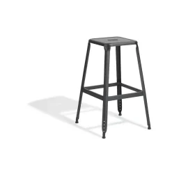 Tabouret de bar Tim noir finition brillante