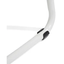 Tabouret de bar 32xH69,5x32cm pin et métal blanc