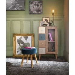 Tabouret Marceau bleu canard