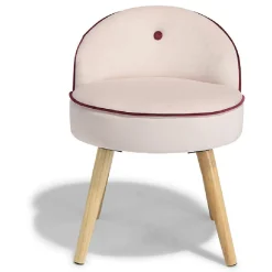 Tabouret Nina rose et bordeaux
