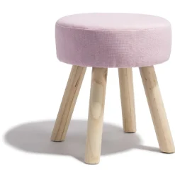 Tabouret pouf Joseph rose