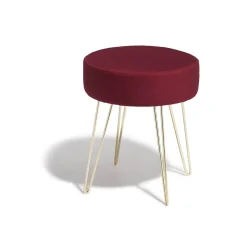 Tabouret Solange lie de vin