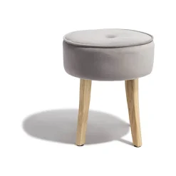 Tabouret Valentine gris clair