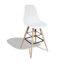 Tabourets de bar Charlotte blanc x 2