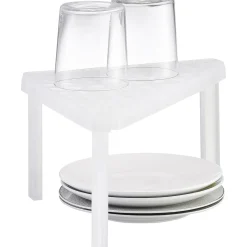 Étagère d'angle cuisine plastique blanc