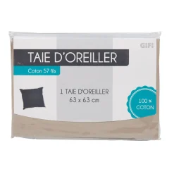 Taie d oreiller taupe