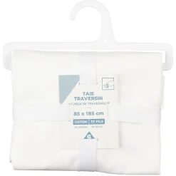 Taie de traversin en coton blanc 185x85 cm