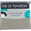 Taie de traversin gris clair