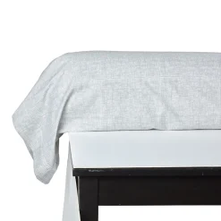 Taie de traversin imprimée blanc et gris