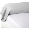 Taie de traversin uni gris 85xL185cm