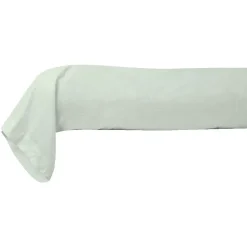 Taie de traversin unie vert d eau