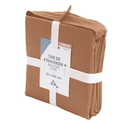 Taie de traversin 85x185cm 100% coton percale rouge