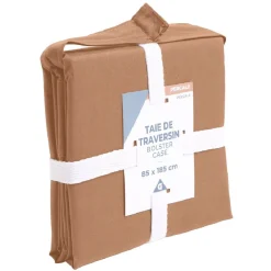 Taie de traversin 85x185cm 100% coton percale rouge