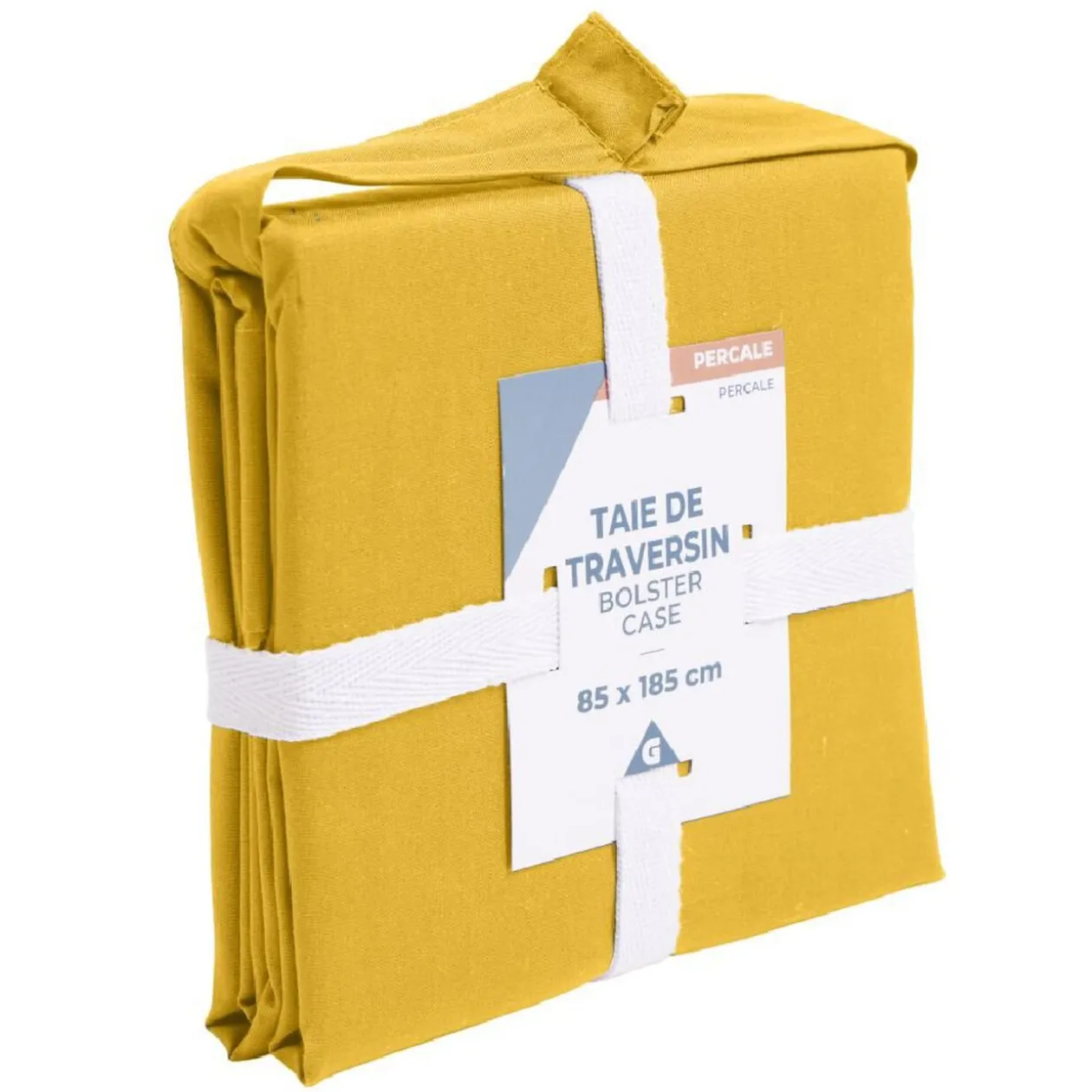 Taie de traversin 85x185cm 100% coton percale marron