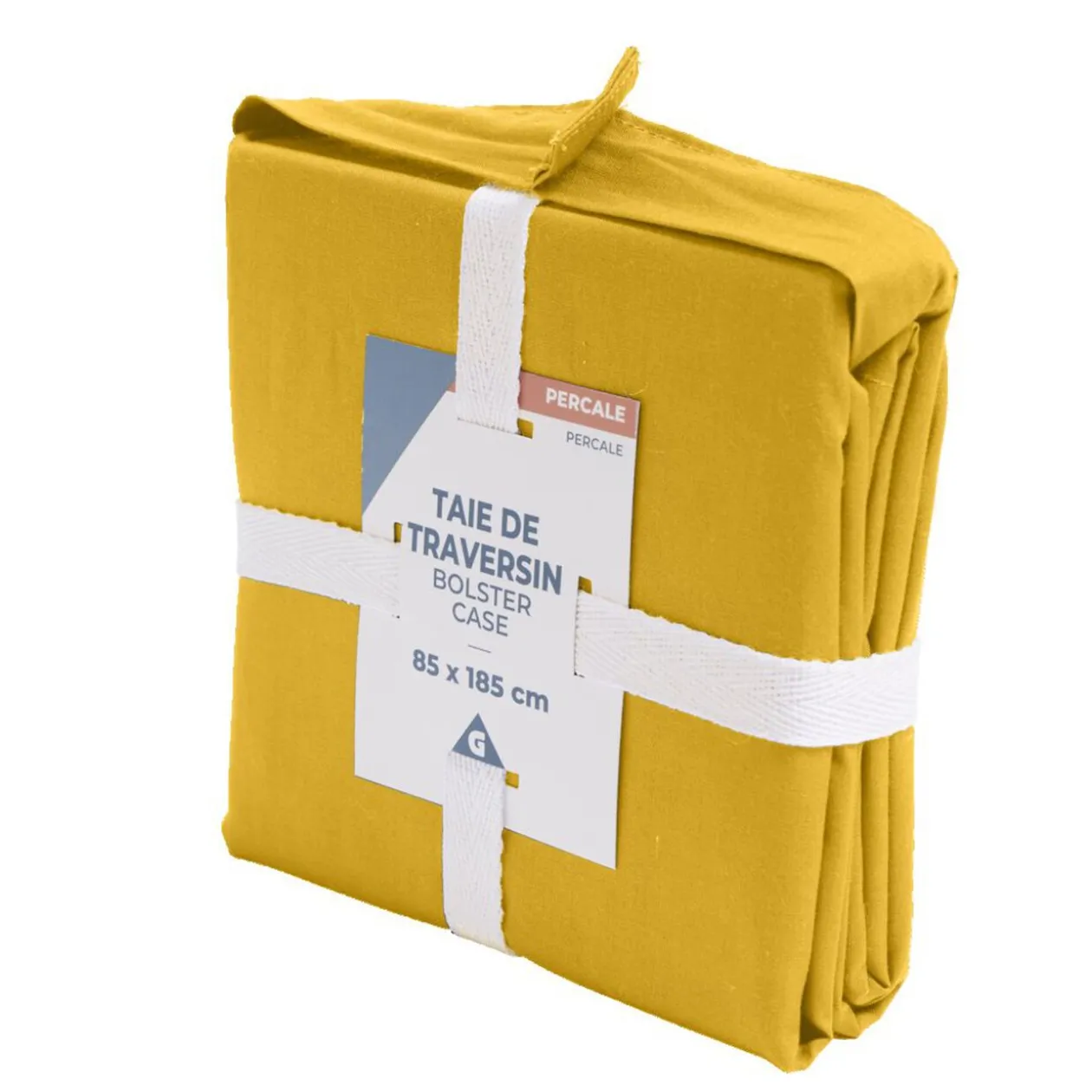 Taie de traversin 85x185cm 100% coton percale marron