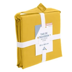 Taie de traversin 85x185cm 100% coton percale marron