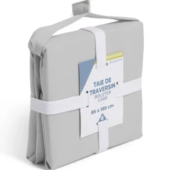 Taie de traversin 85x185cm polycoton gris