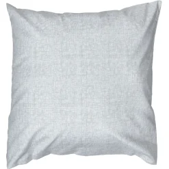 Taie d'oreiller à volant imprimé blanc et gris 63x63cm