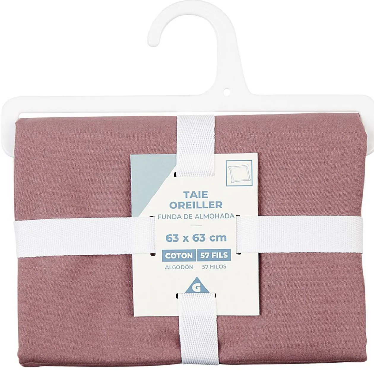 Taie d'oreiller avec volant en coton vert 63x63 cm