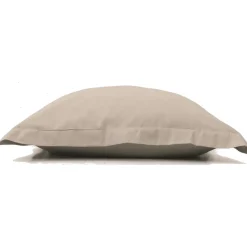 Taie d'oreiller beige 100% coton 75x75cm