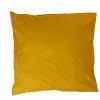 Taie d'oreiller carrée unie jaune moutarde avec revers