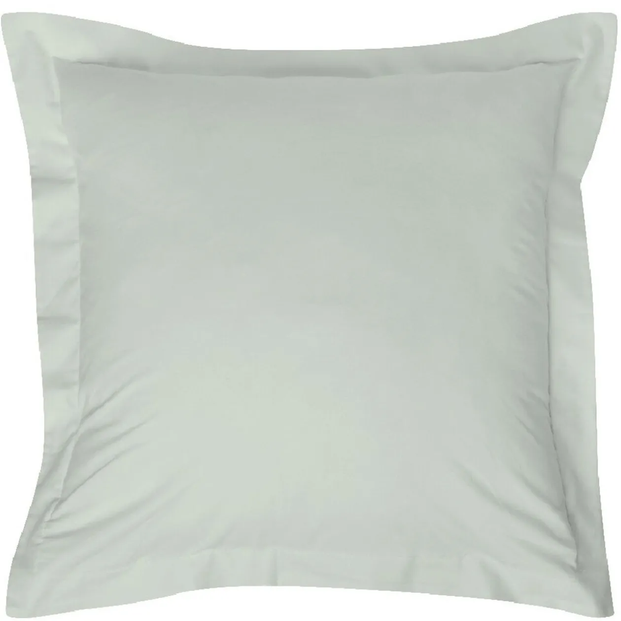 Taie d'oreiller carrée unie vert d'eau