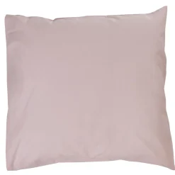 Taie d'oreiller carrée unie rose clair