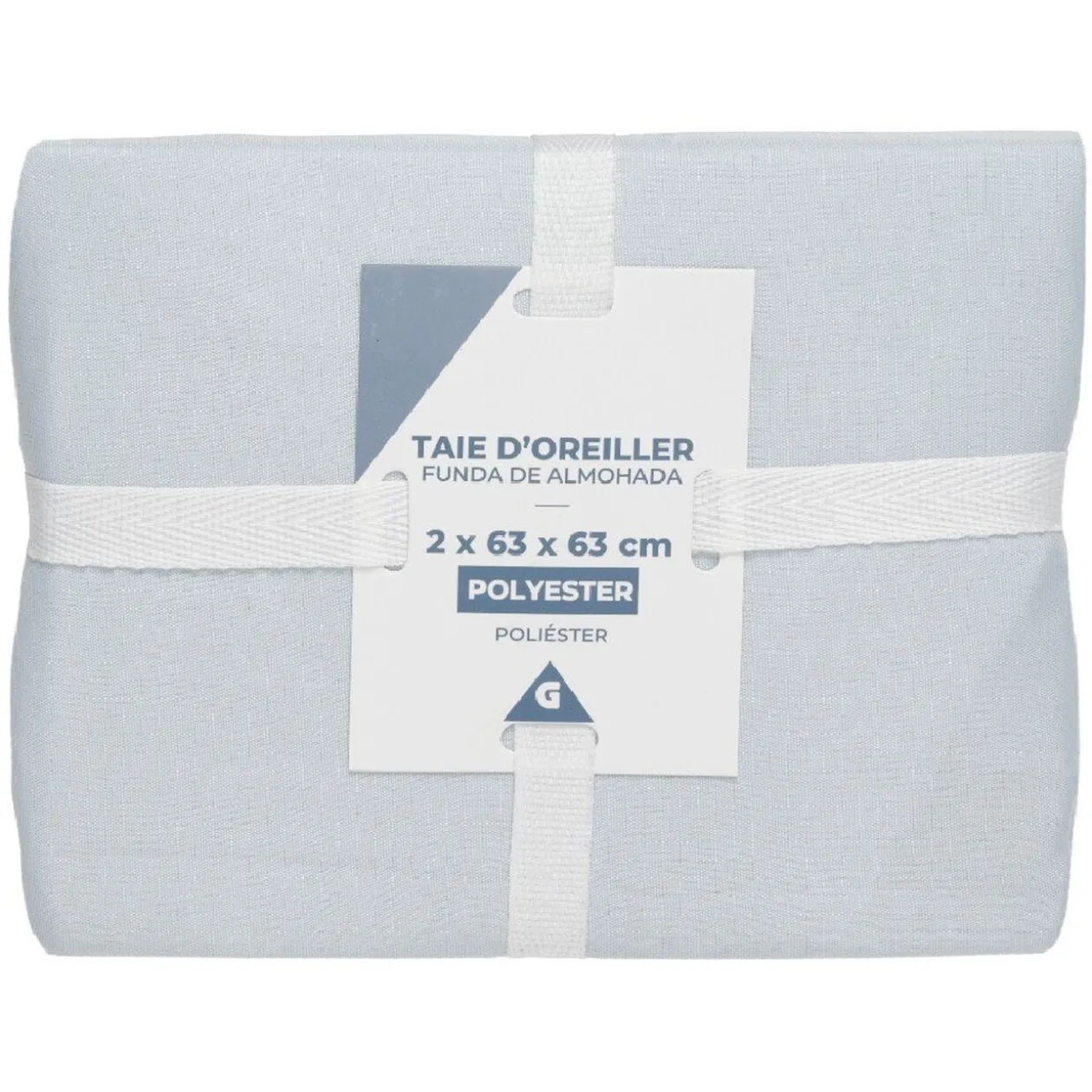 Taie d'oreiller carrée unie x2