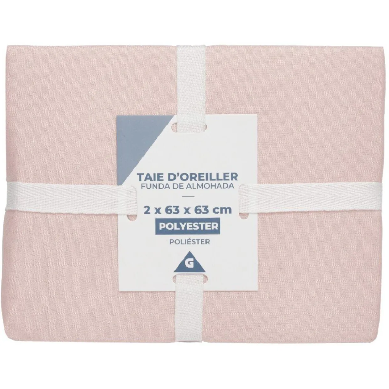 Taie d'oreiller carrée unie x2