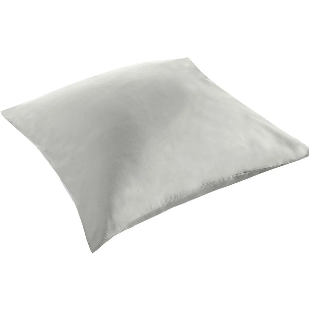 Taie d'oreiller finition droite uni gris 63x63cm