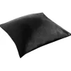 Taie d'oreiller finition droite uni noir 63x63cm