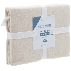 Taie d'oreiller flanelle L63X63 cm