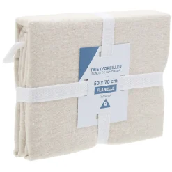 Taie d'oreiller flanelle L50X70 cm