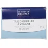 Taie d'oreiller rectangulaire unie bleu ciel