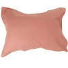 Taie d'oreiller rectangulaire unie rose pêche