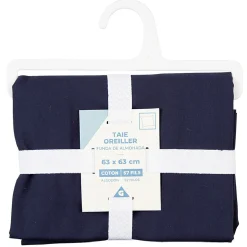 Taie d'oreiller sac en coton bleu 63x63 cm