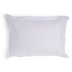 Taie d'oreiller 50x70cm 100% coton finition volant blanc