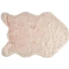 Tapis à poils longs Furcy rose poudré