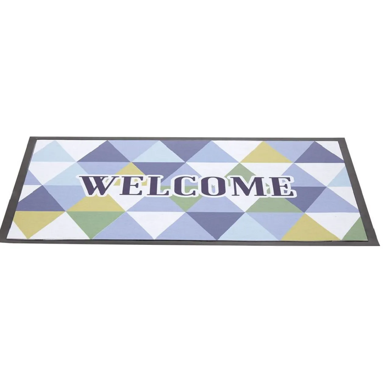Tapis anti-poussière Welcome imprimé multicolore 75 x 45 cm